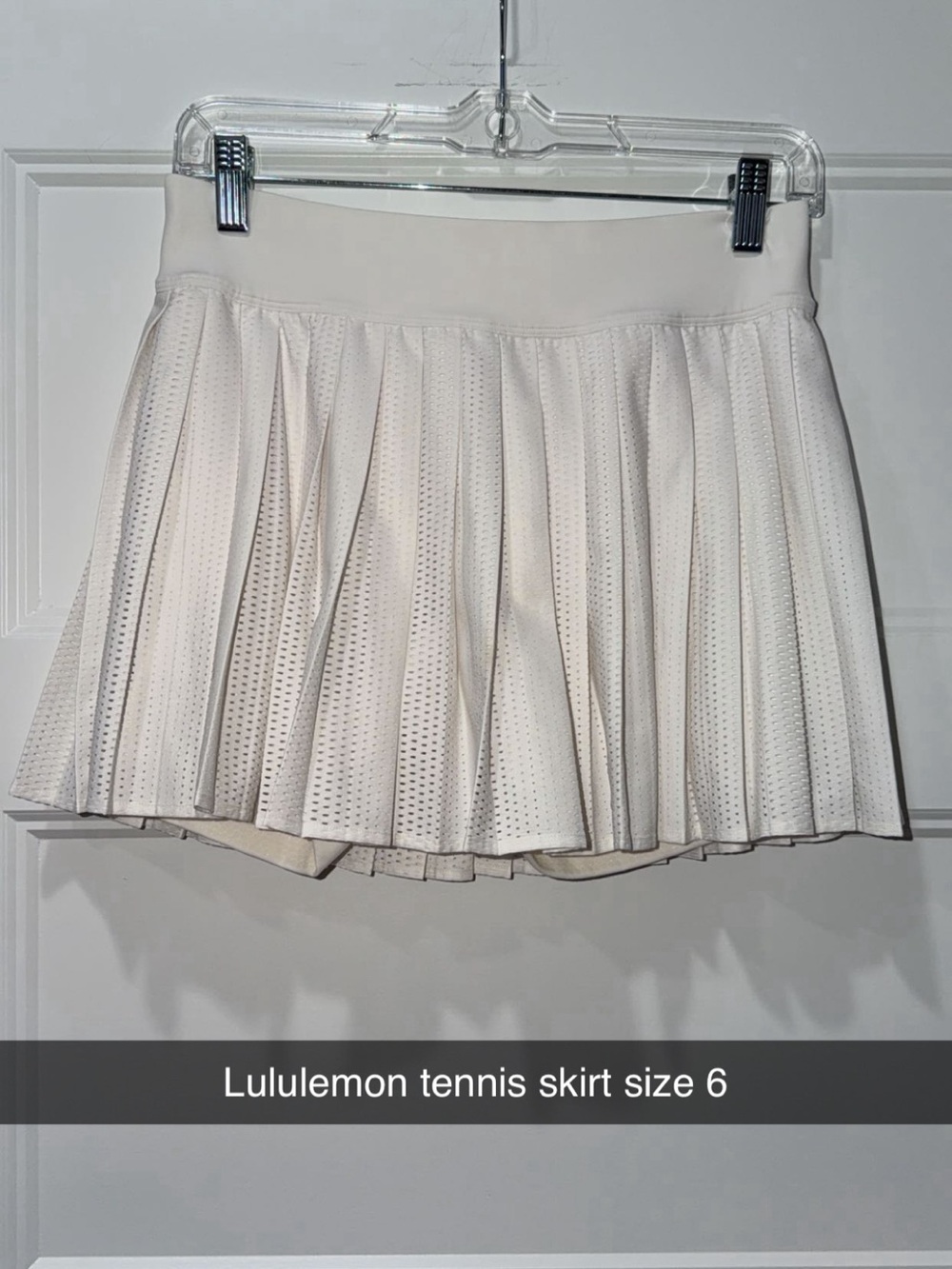 lululemon athletica White Perforated Pleated Tennis Skort